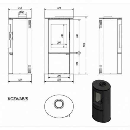 Купить Печь-камин Kratki Koza/AB/S/DR в Борисове Амазонка бай фото в Борисове