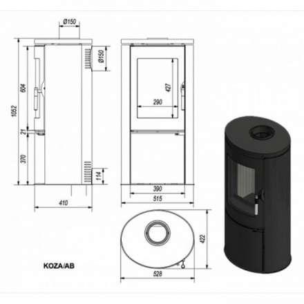 Купить Печь-камин Kratki Koza/AB в Борисове Амазонка бай фото в Борисове