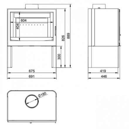 Купить Печь-камин KFD STO iM 14 в интерьере чугунная в Борисове в Борисове