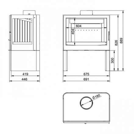 Купить Печь-камин KFD STO M 14 в интерьере чугунная в Борисове в Борисове