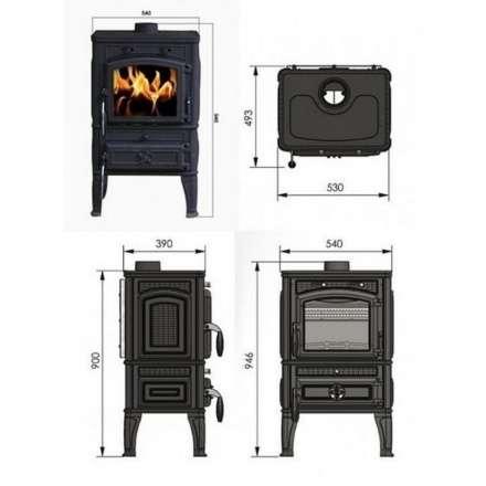 Печь-камин Guca LAVA THERMO из чугуна с водяным контуром в Борисове