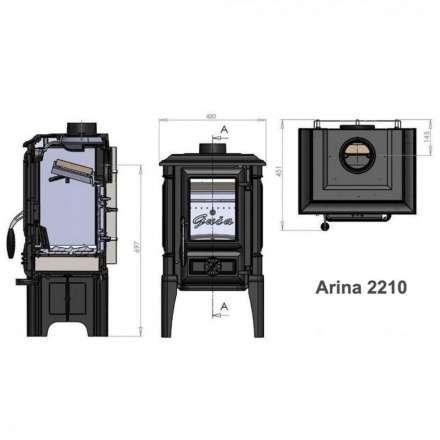 Печь GUCA Arina High из чугуна в Борисове