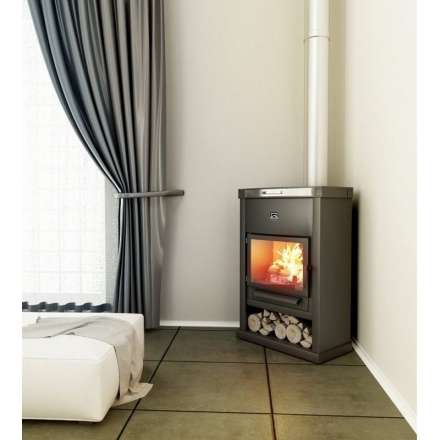 Недорогой камин Теплодар ОВ-140 (угловой) фото в интерьере в Борисове