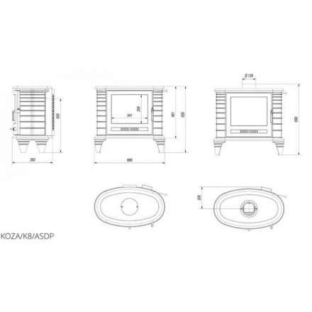 Купить Печь-камин Kratki Koza K8 в Борисове Амазонка бай фото в Борисове