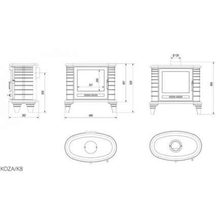 Купить Печь-камин Kratki Koza K8 в интерьере в Борисове Амазонка бай фото в Борисове