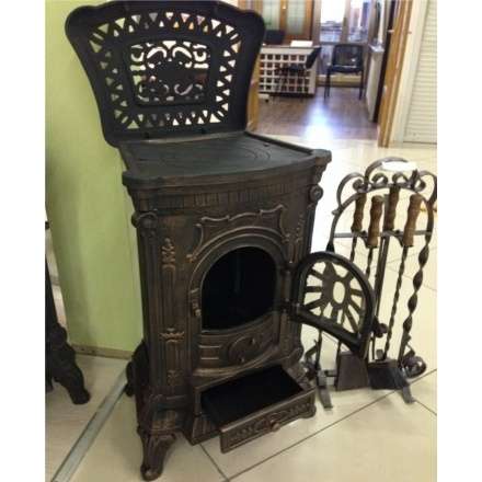 Печка чугунная Амбра в интерьере Амазонка бай фото в Борисове