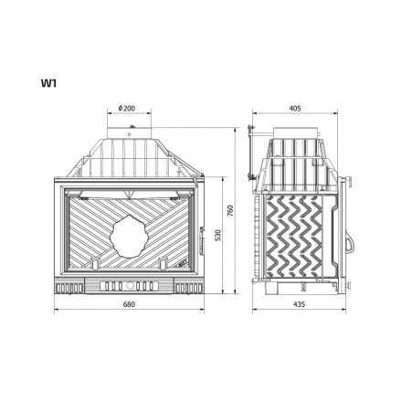 Каминная топка Kawmet W1-18 кВт Феникс в Борисове
