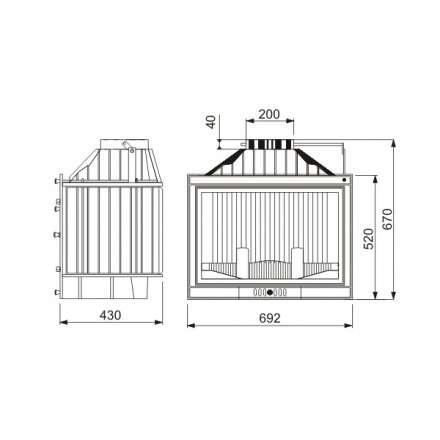 Каминная топка Invicta 700 PRIMO с шибером в Борисове