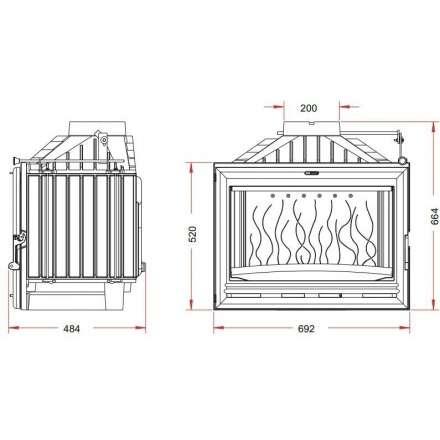 Каминная топка Invicta 700 Option с шибером в Борисове