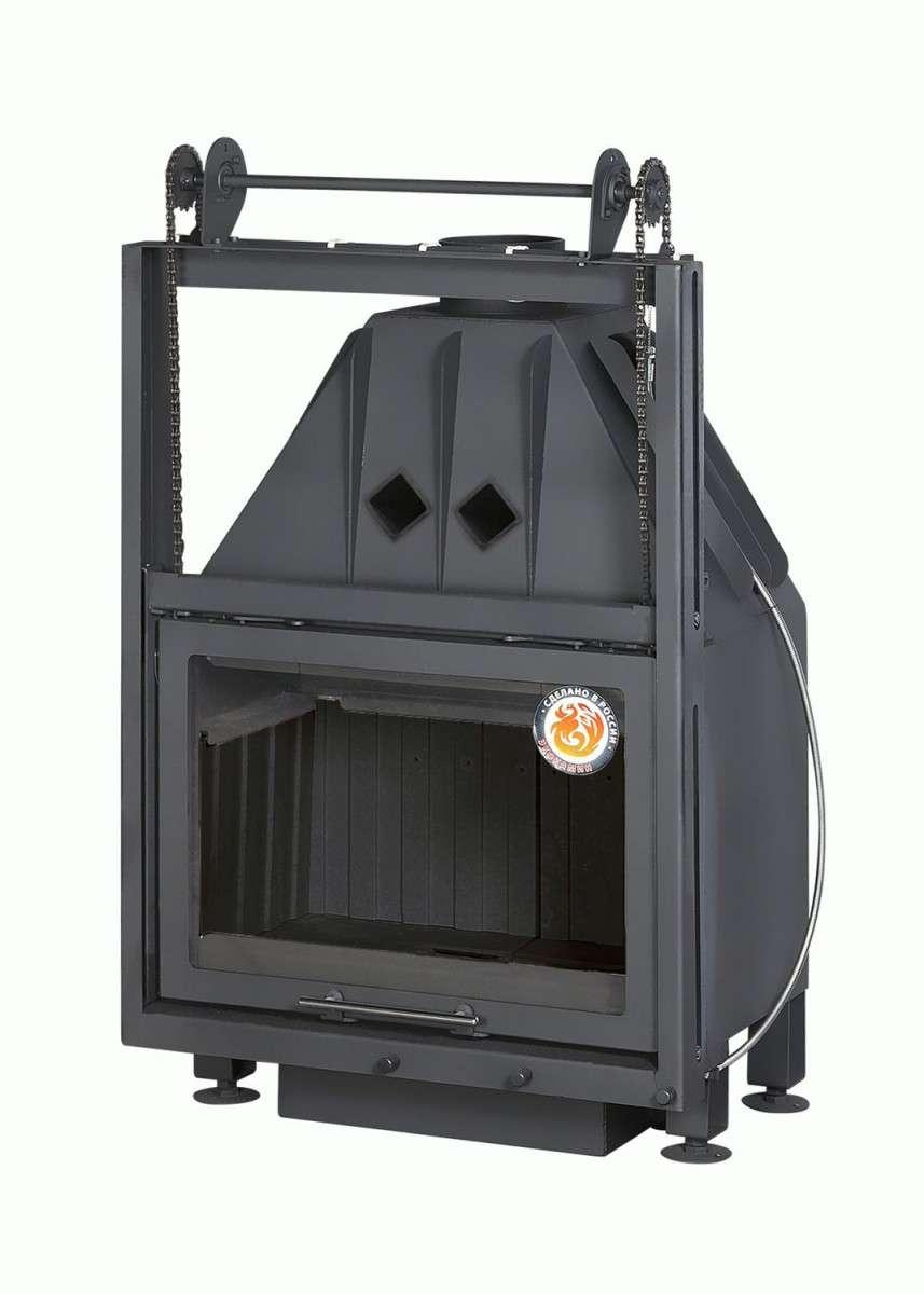 Каминная топка Экокамин Альфа 700K с контргрузом черный шамот купить в Борисове