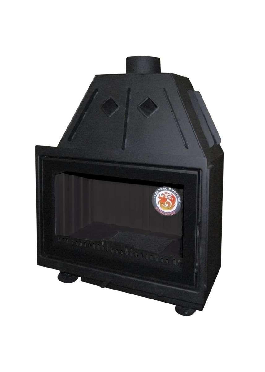 Каминная топка Экокамин Альфа 700-150 чёрный шамот принтинг купить в Борисове