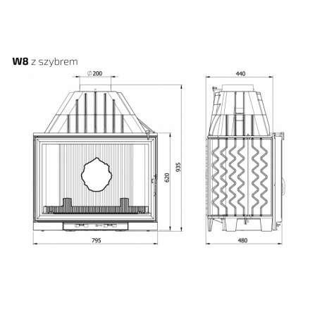 Каминная топка Kawmet W8-17,5 кВт EKO в Борисове