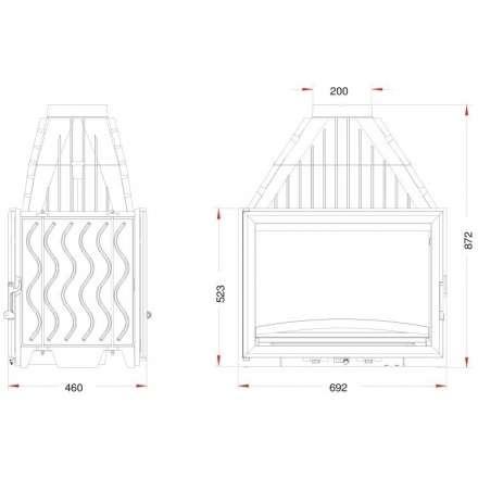 Каминная топка Invicta 700 Double Face в Борисове