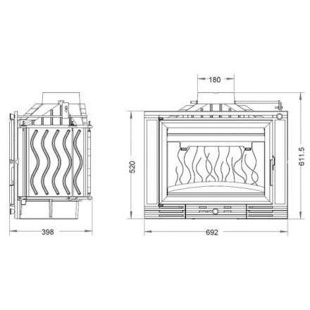 Каминная топка Invicta 700 Minos с шибером в Борисове