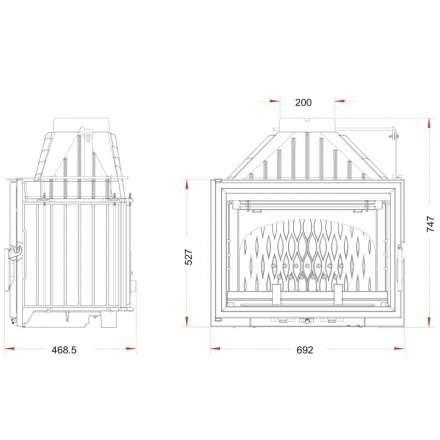 Каминная топка Invicta 700 Grand Vision с шибером в Борисове