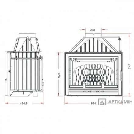 Каминная топка Invicta 700 Compact с шибером в Борисове
