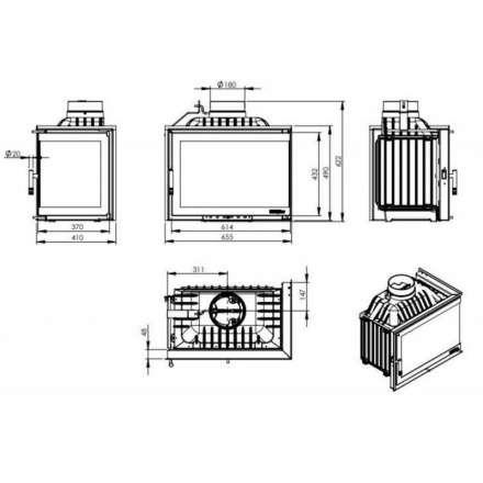 Каминная топка NORDflam Etna left в Борисове