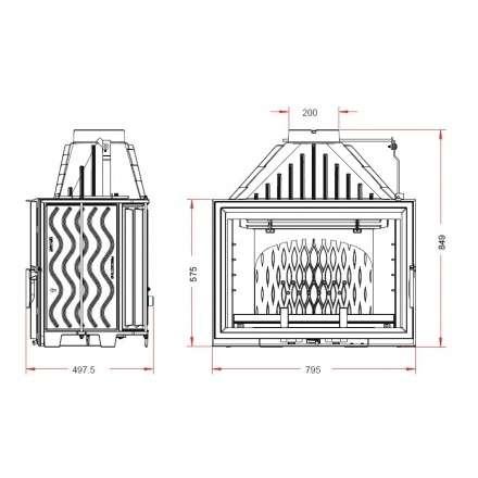 Каминная топка Invicta 800 Grande Vision с шибером в Борисове