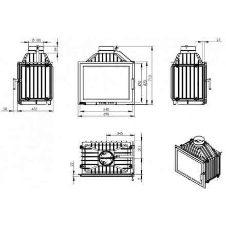 Каминная топка NORDflam Torn в Борисове