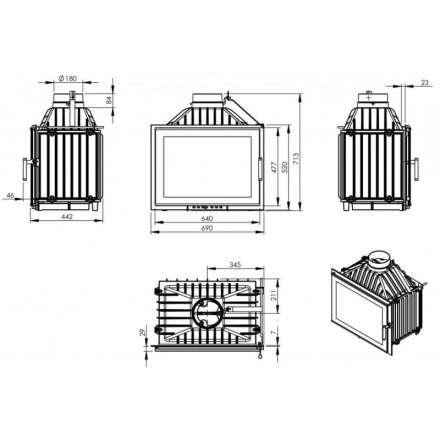 Каминная топка NORDflam Torn lux в Борисове