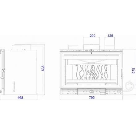 Каминная топка Invicta 800 Grand Vision Turbo в Борисове