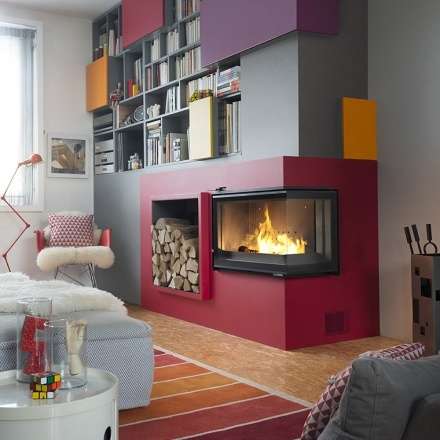 Каминная топка Invicta d’Angle Vitre стекло слева в Борисове