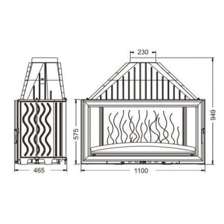 Каминная топка Invicta 1100 Grand Vision в Борисове
