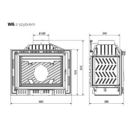 Каминная топка Kawmet W6-13,7 кВт в Борисове