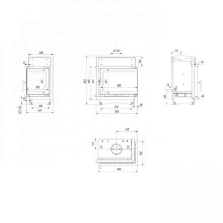 Каминная топка Kratki Maja/PW/BP/12/BS/W/Deco в Борисове