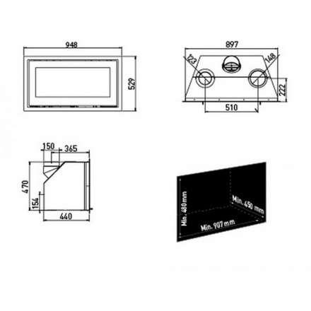 Каминная топка Lotus H470 W в Борисове
