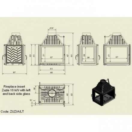 Каминная топка Kratki Zuzia/PT в Борисове