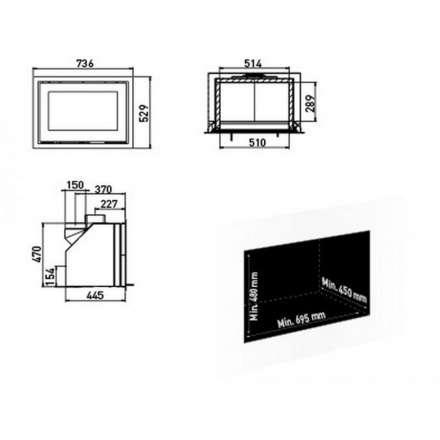 Каминная топка Lotus H470 Magic в Борисове