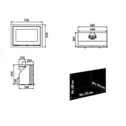 Каминная топка Lotus H370 Petite в Борисове
