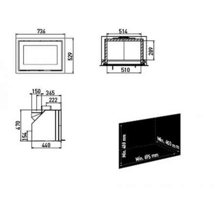 Каминная топка Lotus H370 Petite R в Борисове