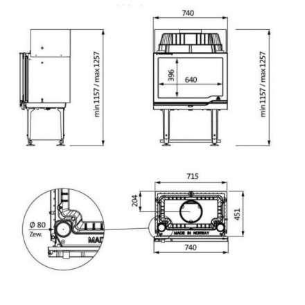 Каминная топка Jotul I 570 Flat в Борисове