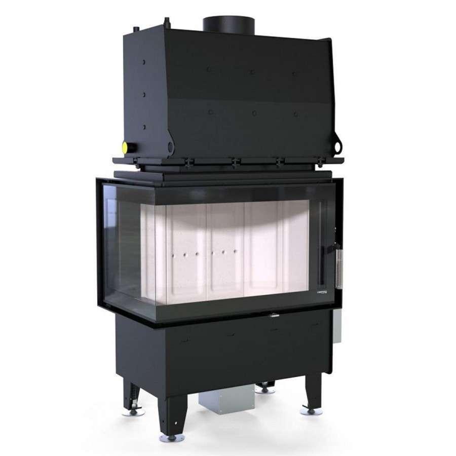 Каминная топка Defro Home RIVA SM BL SHORT угловая, с водяным контуром Амазонка бай фото в Борисове