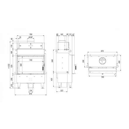 Каминная топка Defro Home Navi ME с водяным контуром в Борисове
