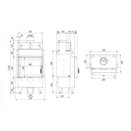Каминная топка Defro Home Navi SM с водяным контуром в Борисове