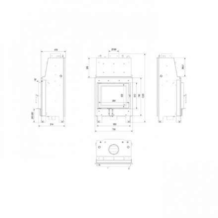 Каминная топка Kratki MBZ/PW/13/W в Борисове