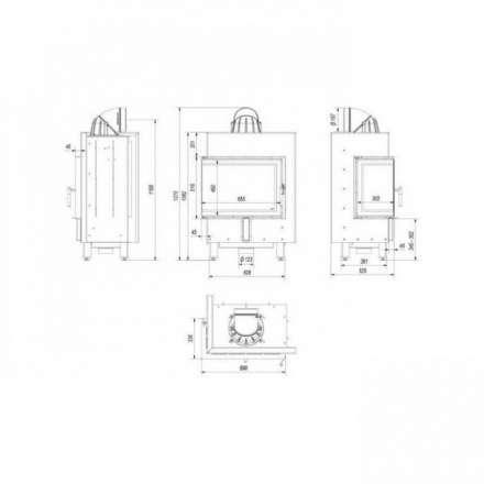 Каминная топка Kratki Lucy/12/L/BS в Борисове