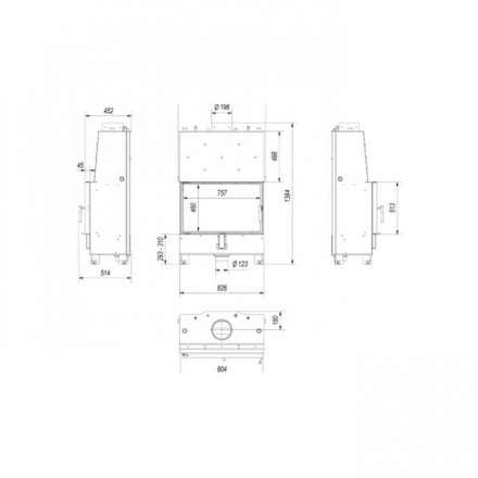 Каминная топка Kratki Lucy/PW/16/W в Борисове
