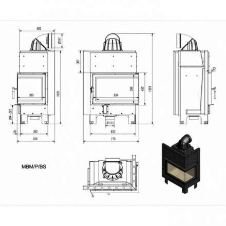 Каминная топка Kratki MBM/P/BS в Борисове