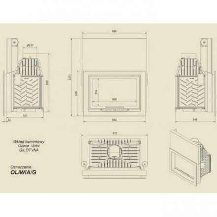 Каминная топка Kratki Oliwia/G в Борисове