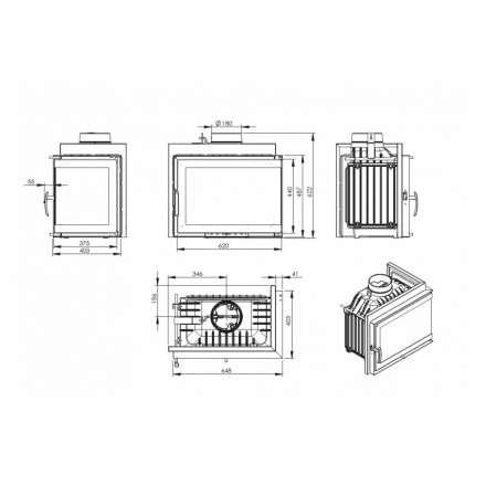 Каминная топка NORDflam Parma left в Борисове