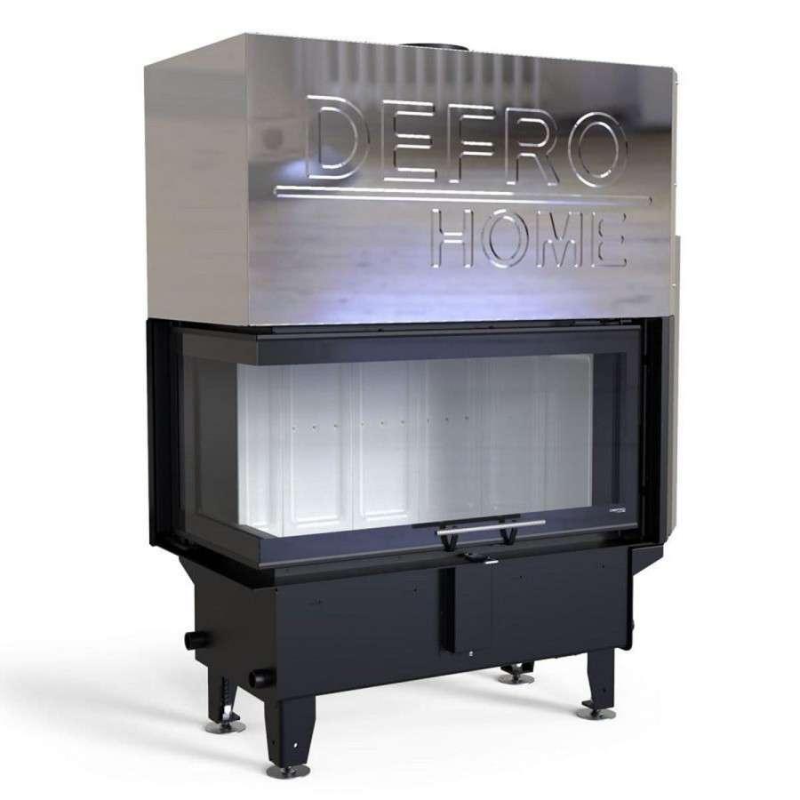 Каминная топка DEFRO HOME RIVA ME BL G SHORT угловая с водяным контуром и подъемом стекла вверх Амазонка бай фото в Борисове