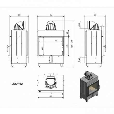 Каминная топка Kratki Lucy/12 в Борисове