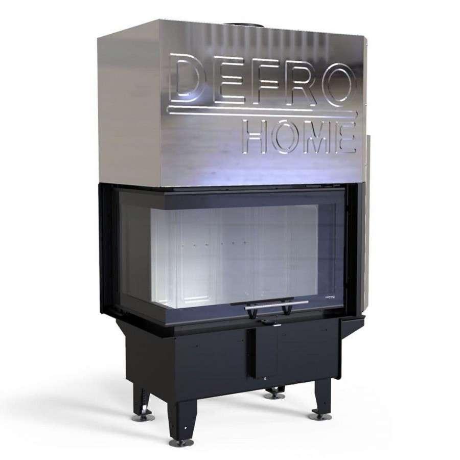 Каминная топка DEFRO HOME RIVA SM BL G SHORT угловая с водяным контуром и подъемом стекла вверх Амазонка бай фото в Борисове