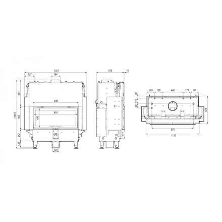 Каминная топка Defro Home RIVA LA G SHORT с водяным контуром и подъемом стекла вверх в Борисове