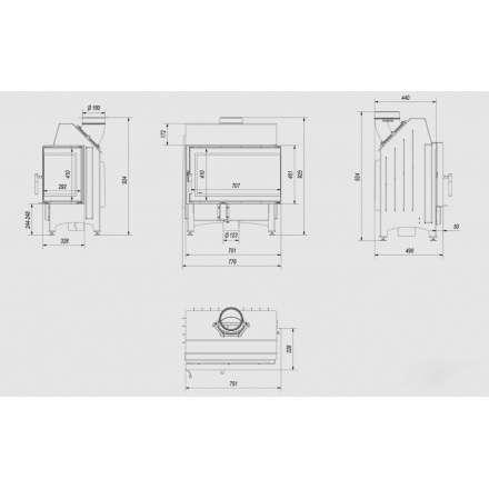 Каминная топка Kratki Zibi/P/BS/DECO в Борисове