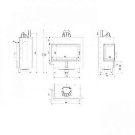 Каминная топка Kratki Lucy/14/L/BS в Борисове
